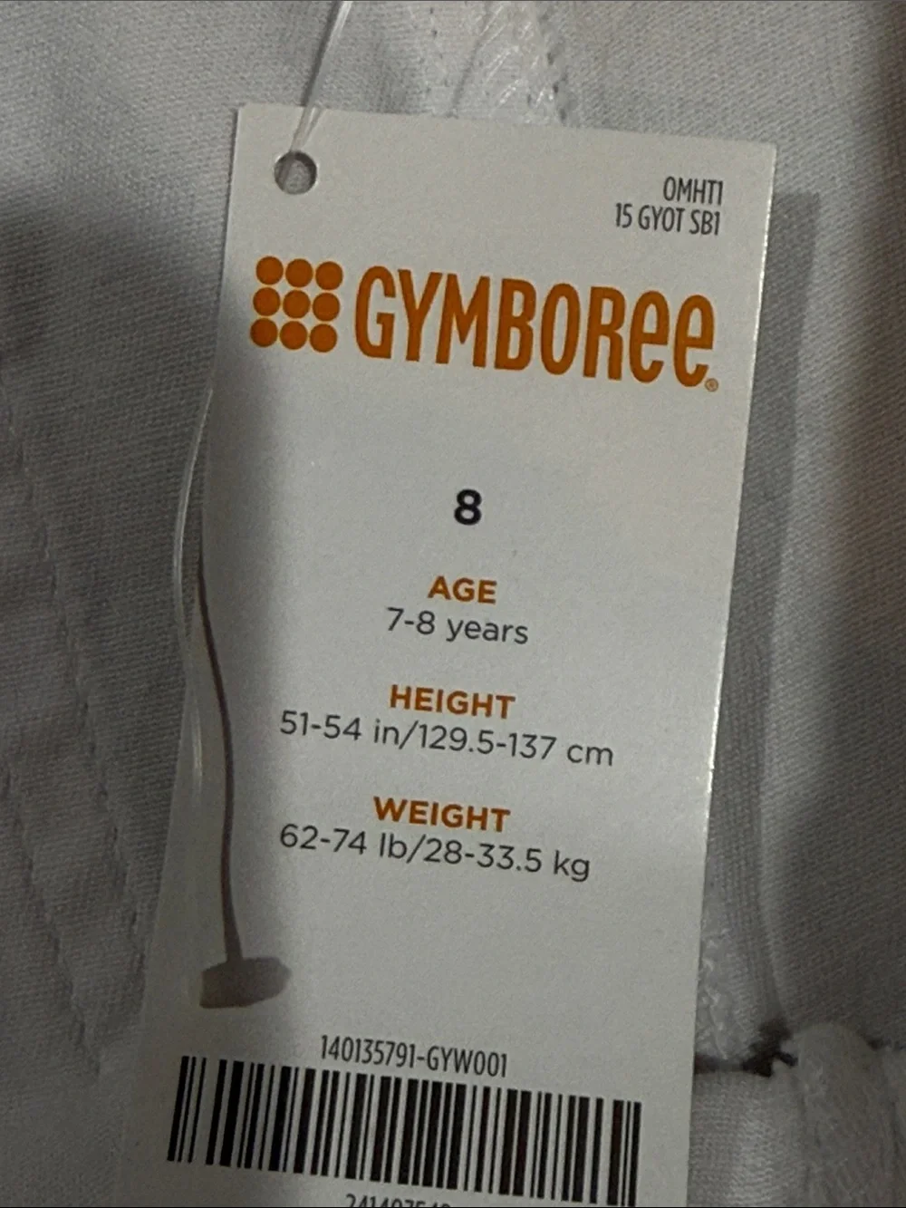 Gymboree White Cropped Pants Girls (8) NEW